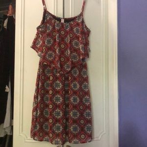 Pretty red pattern dress
